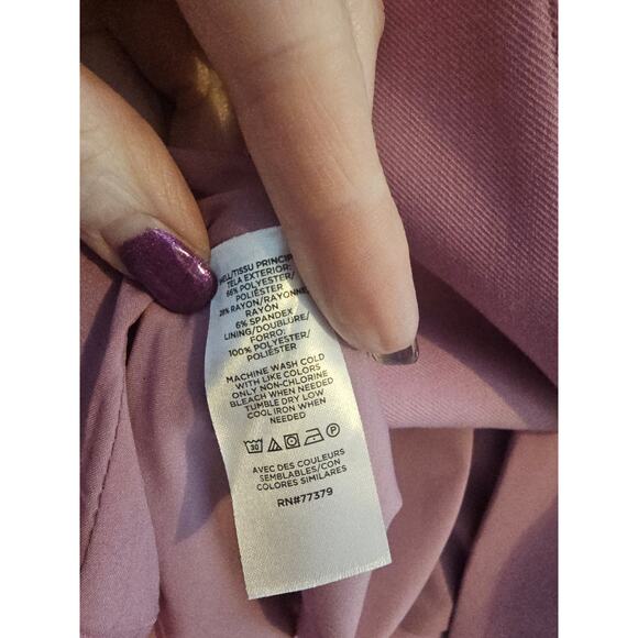 Ann Taylor Cut away blazer bi stretch suiting collection pink blazer sz 6 - Picture 8 of 9